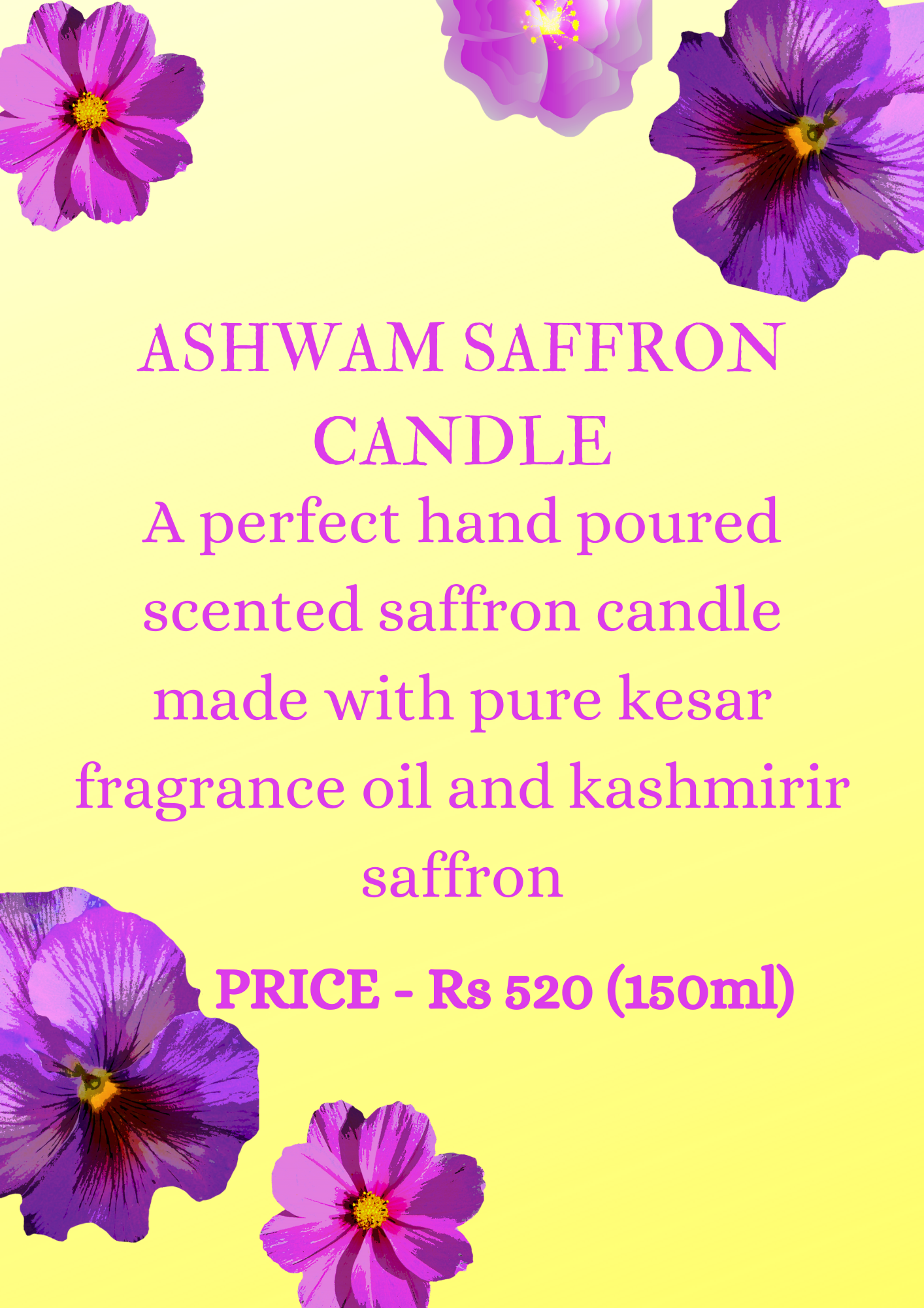 Ashwam Saffron Candles 