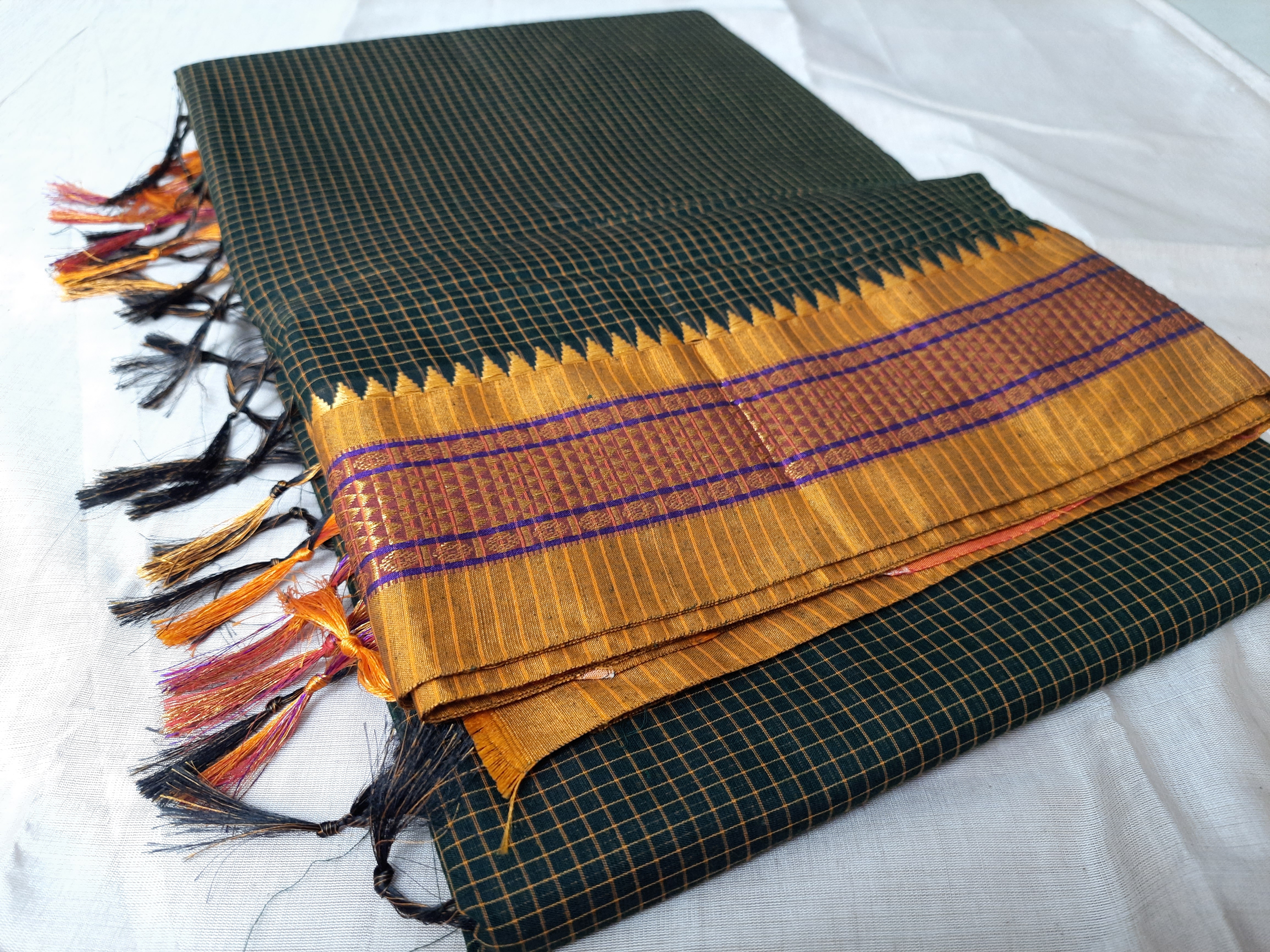 CHECKS ILKAL COTTON SILK SAREE
