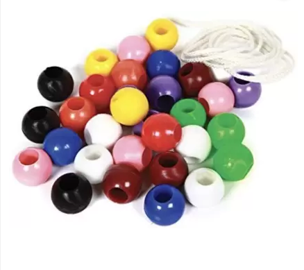kipa Made in India 72 Pieces Big Size Plastic Counting Beads Fun Puzzle Game for Kids , Multicolour Play with Fun  (72 Pieces)