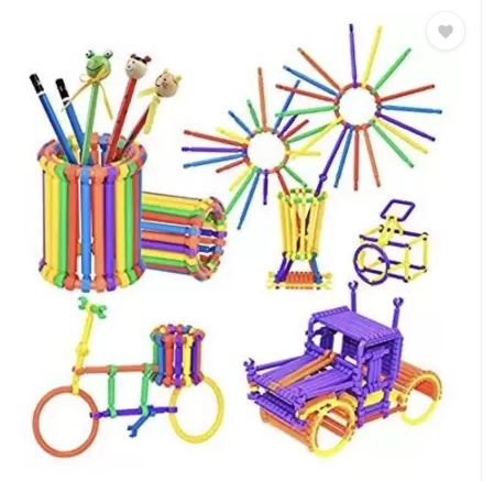 kipa Made in India 236+ Smart DIY Stick Toys Assembly Colorful Educational Building Smart City Block for Kids (Include 236 + Stick)  (Multicolor)
