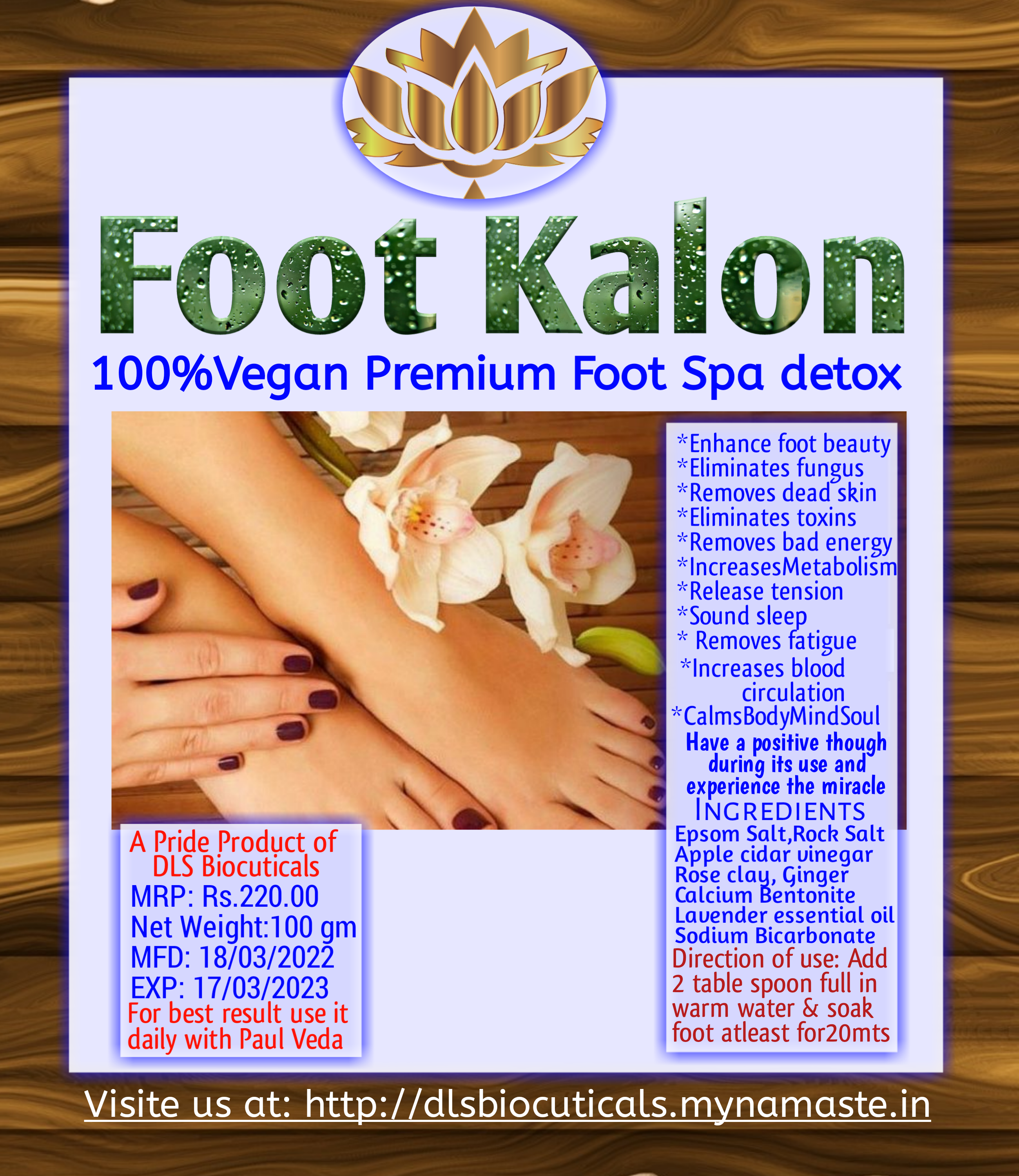 Foot Kalon: 100% vegan premium foot spa detox