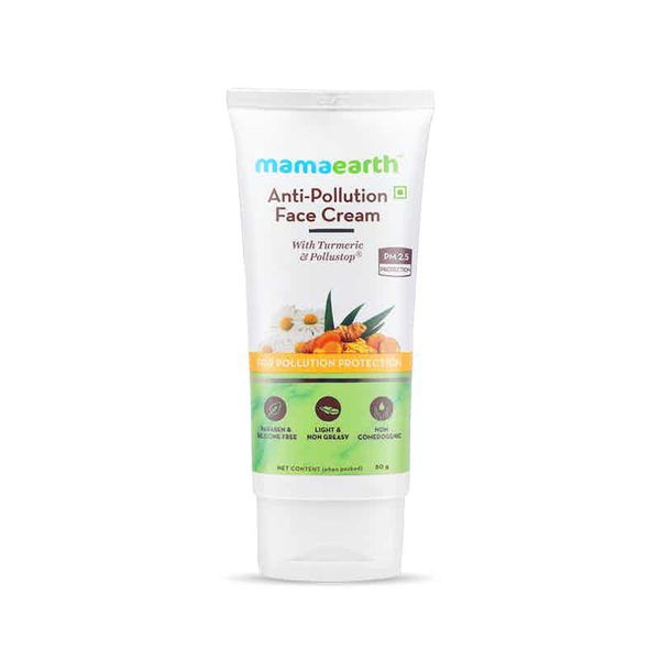 MamaEarth Anti-Pollution Daily Face Cream, for Dry and Oily Skin, with Turmeric and Pollustop - 80ml