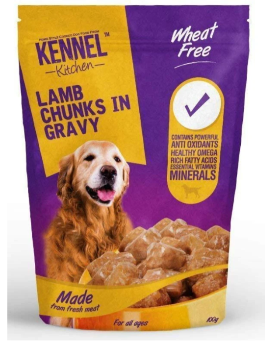 Kennel Kitchen (All Breeds & Ages) Lamb Chunks in Gravy Wet Dog Food - 100 g