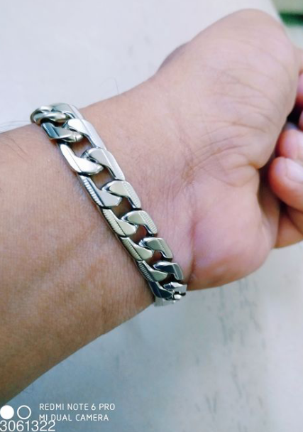 Men pure silver bracelet