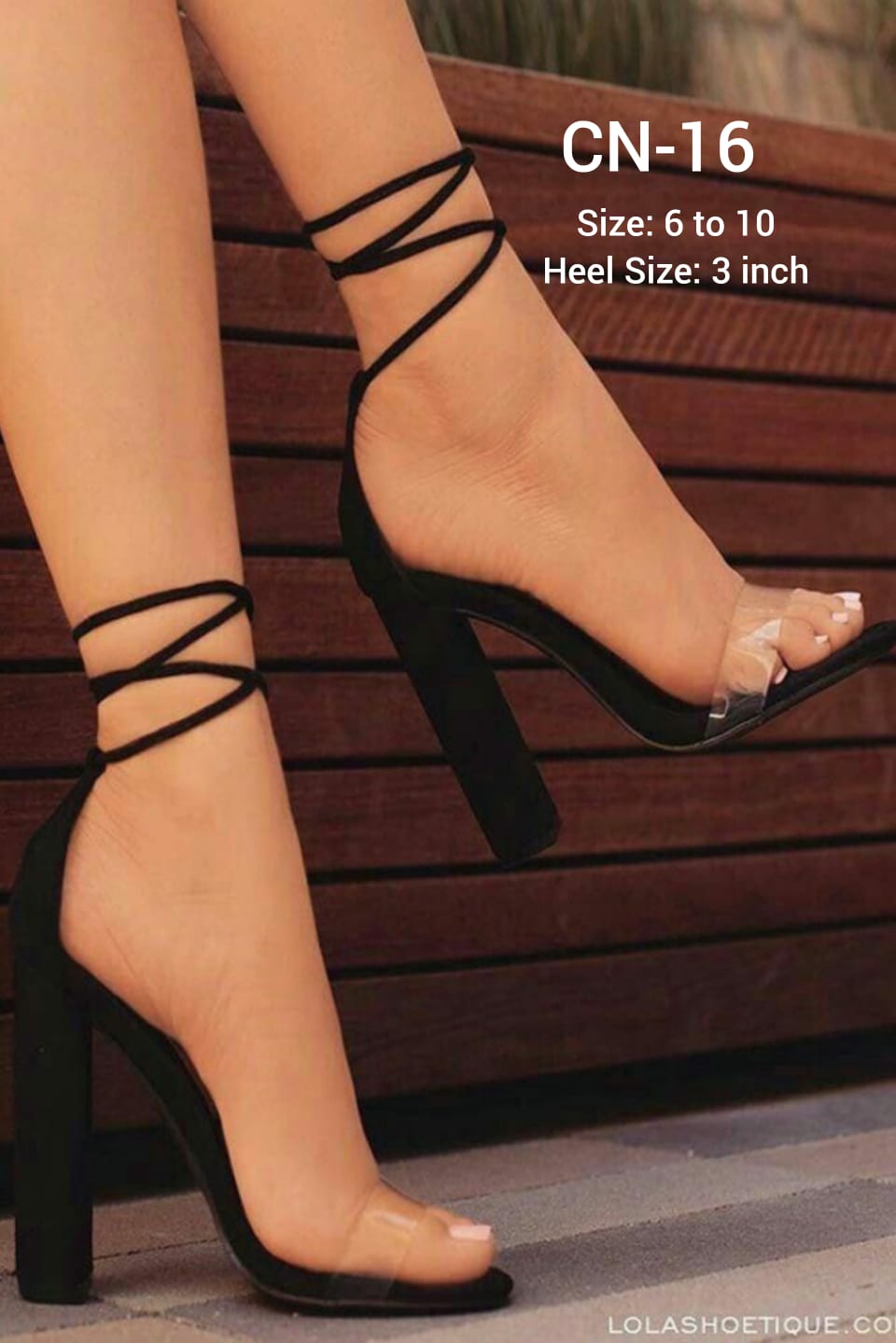 BLACK HIGH HEELS SNADAL