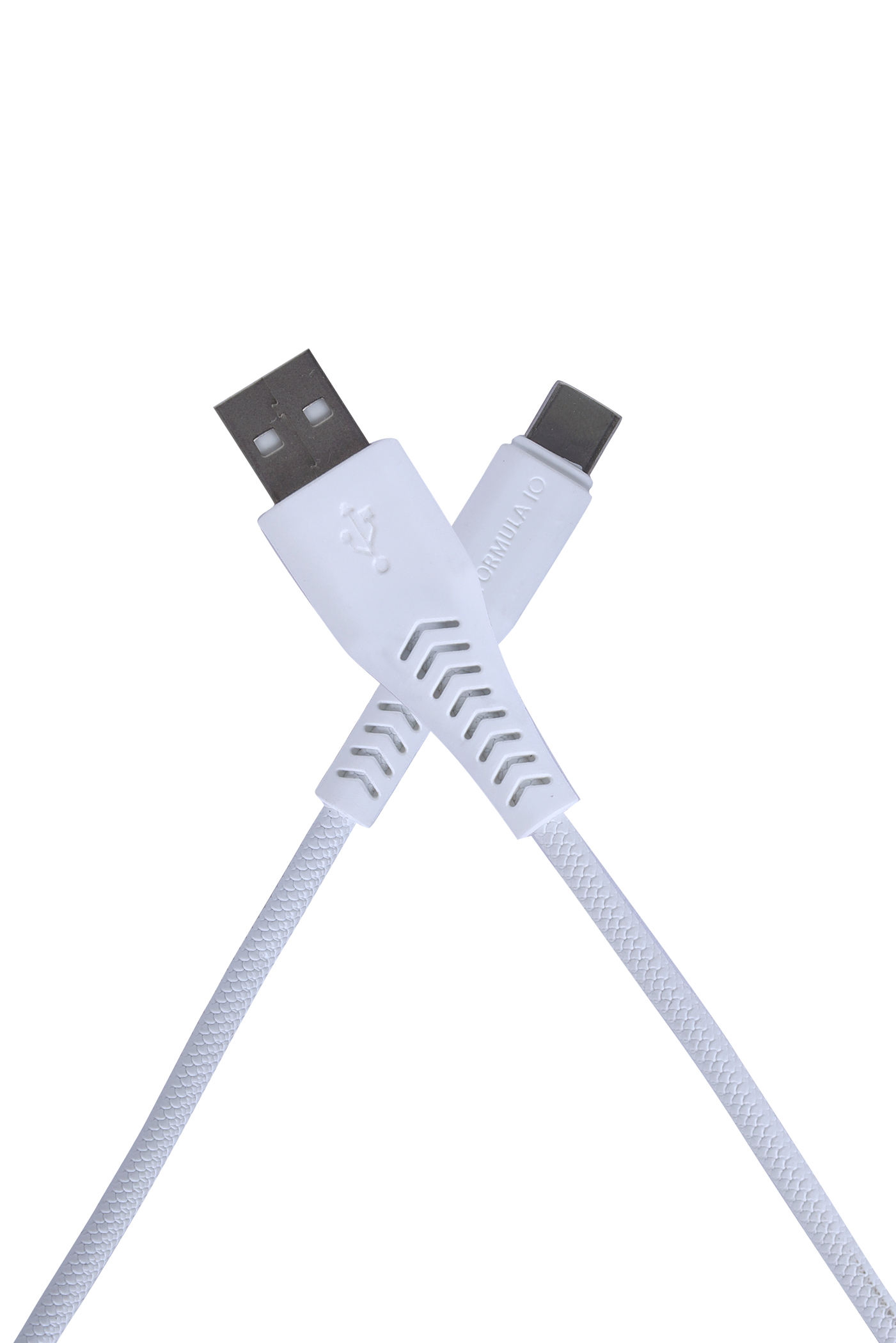 FormulaIO 3A Type-C Data & Fast Charging Cable, Made in India, 480Mbps Data Sync, Strong & Durable 1-Meter PVC USB Cable for Type-C Devices - (White)