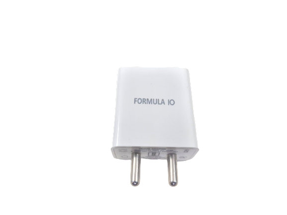 FormulaIO 2.4 12W Single USB Smart Charger, Made in India, Fast Charging Power Adaptor with 1 Meter Cable Micro USB Cable (White)