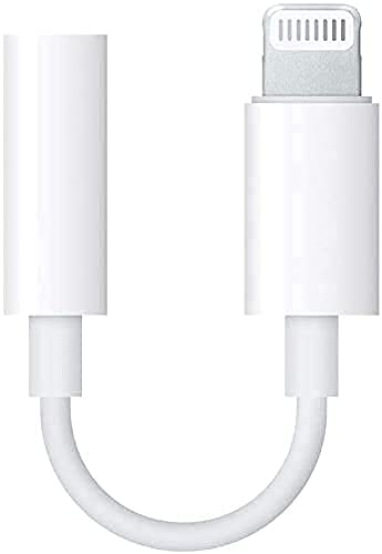 FIO Lightning to 3.5 mm Headphone Jack Connector Control Audio Adapter for iPhone 13Mini/13/13 Pro/13 ProMax/12Mini/12/12Pro/12ProMax/iPhone 11/11 Pro/11 Pro/XsMax/Xs/XR/X/8/7/Plus/6S/6/SE/5S/5C/Pad