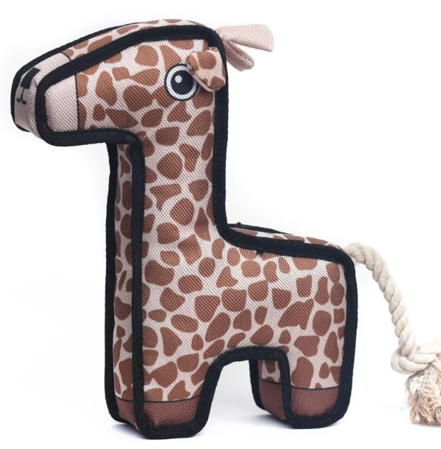 HUFT Toughies Giraffe Dog Toy Made from Recycled Cotton