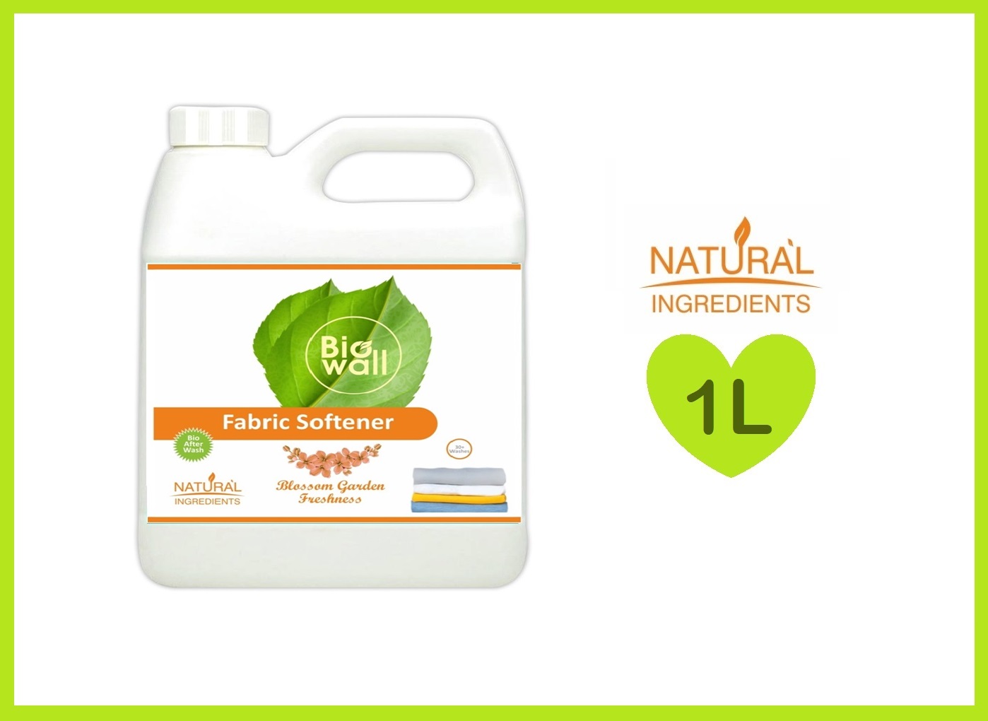 Biowall New Bio Fabric softener & conditioner made with natural ingredients- 1 L
