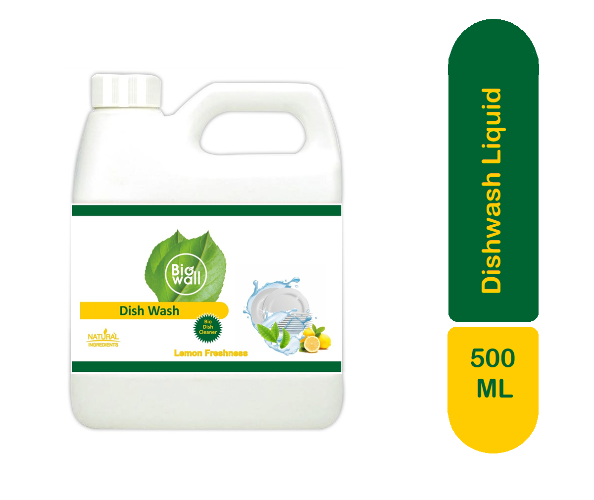 Biowall Dishwash Gel - Bio dish wash liquid made with natural ingredients (500 gm)