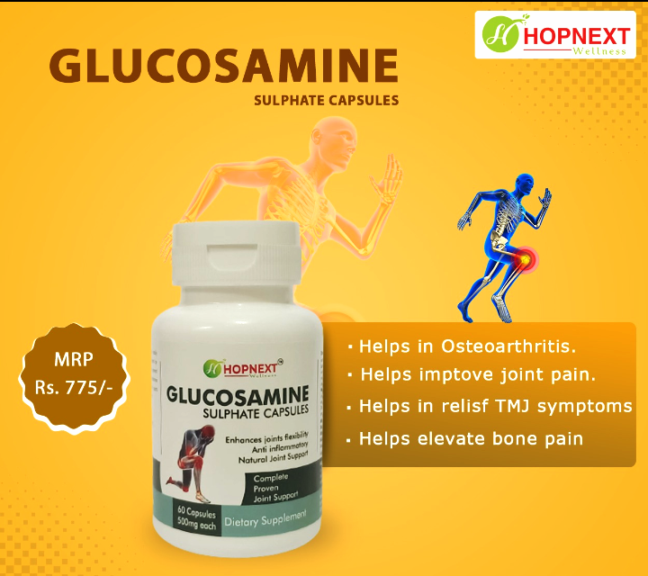 GLUCOSAMINE for joint pain relief 100% Herbal Capsule   60 Capsules