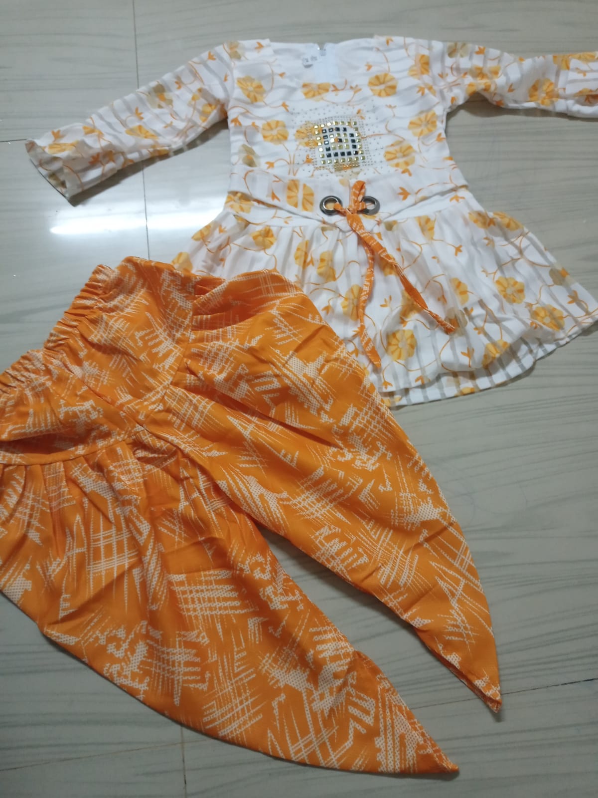 Girls Dhoti Set