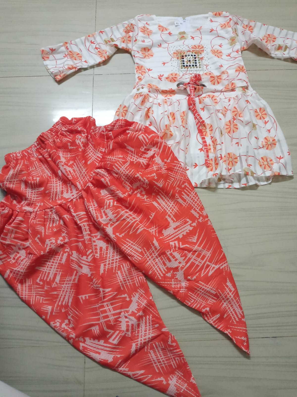 Girls Dhoti Set