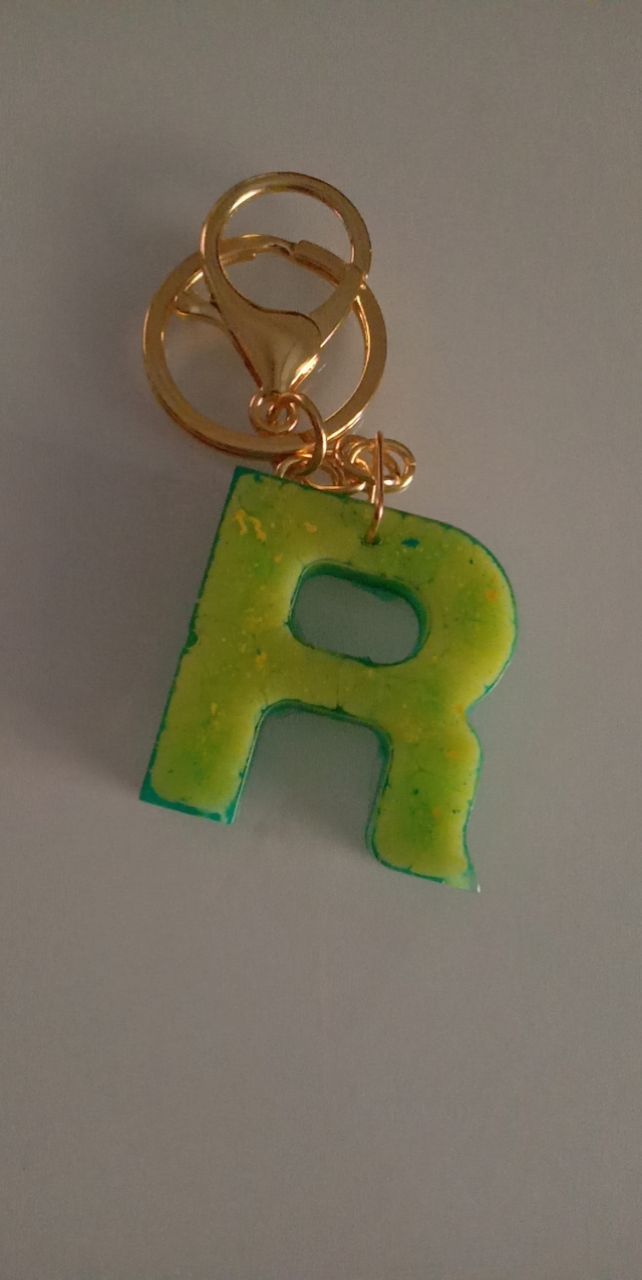 R- Initial Resin Keychain 