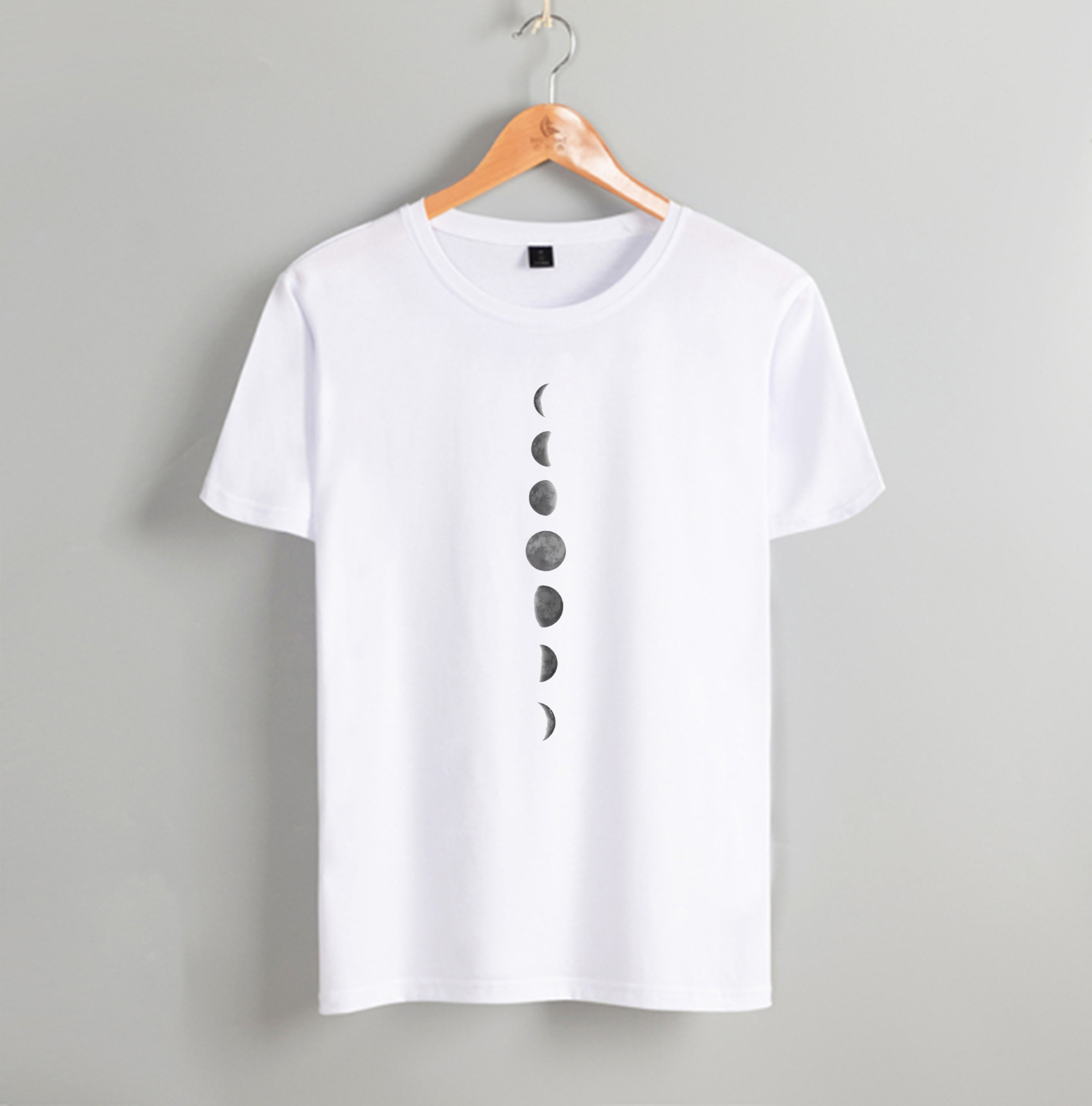 Phases of Moon print T-shirt