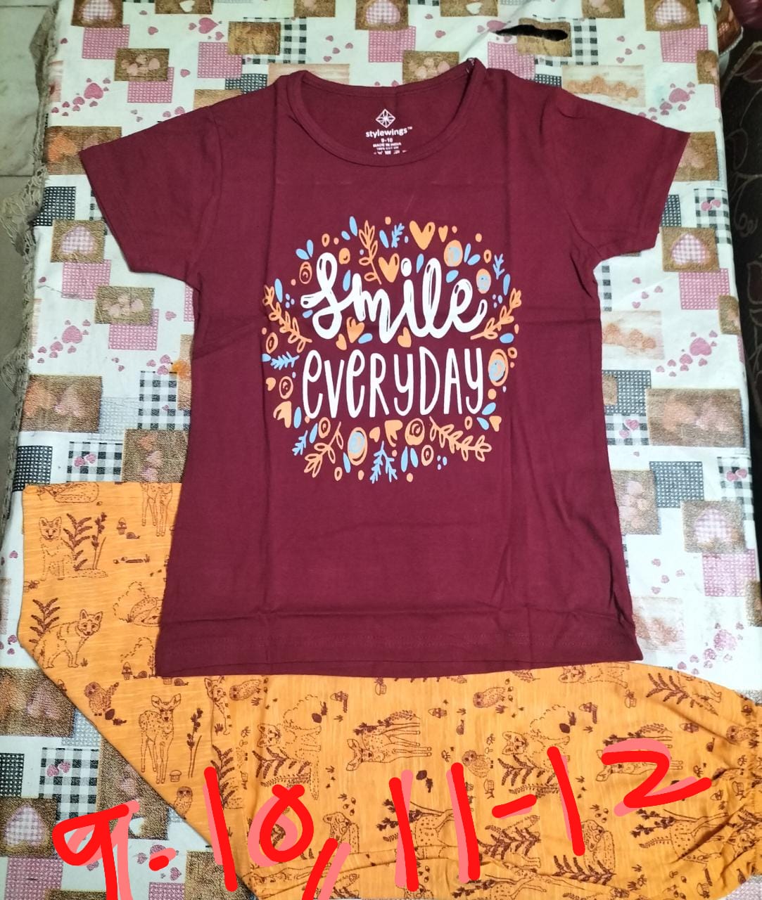 Half Tshirt/ full lowers sets
