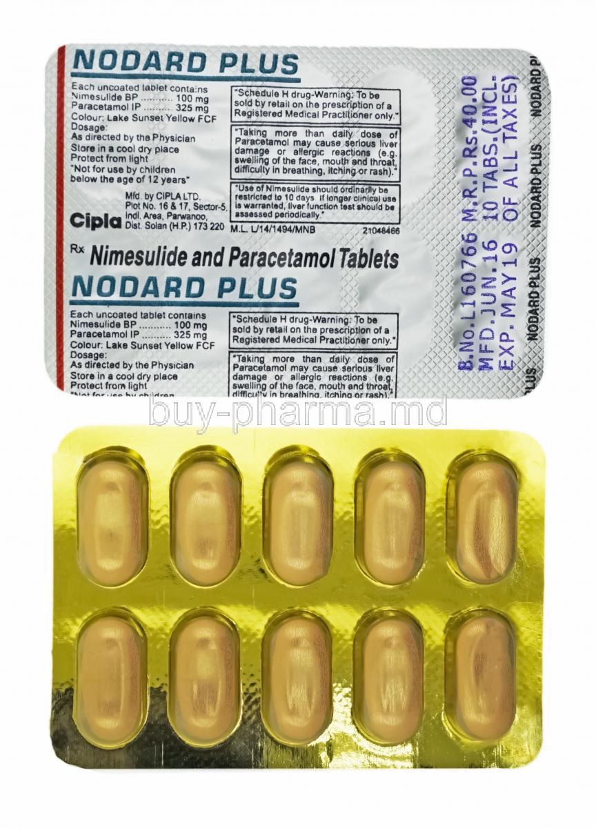 NODARD PLUS TABLET 10' STRIP