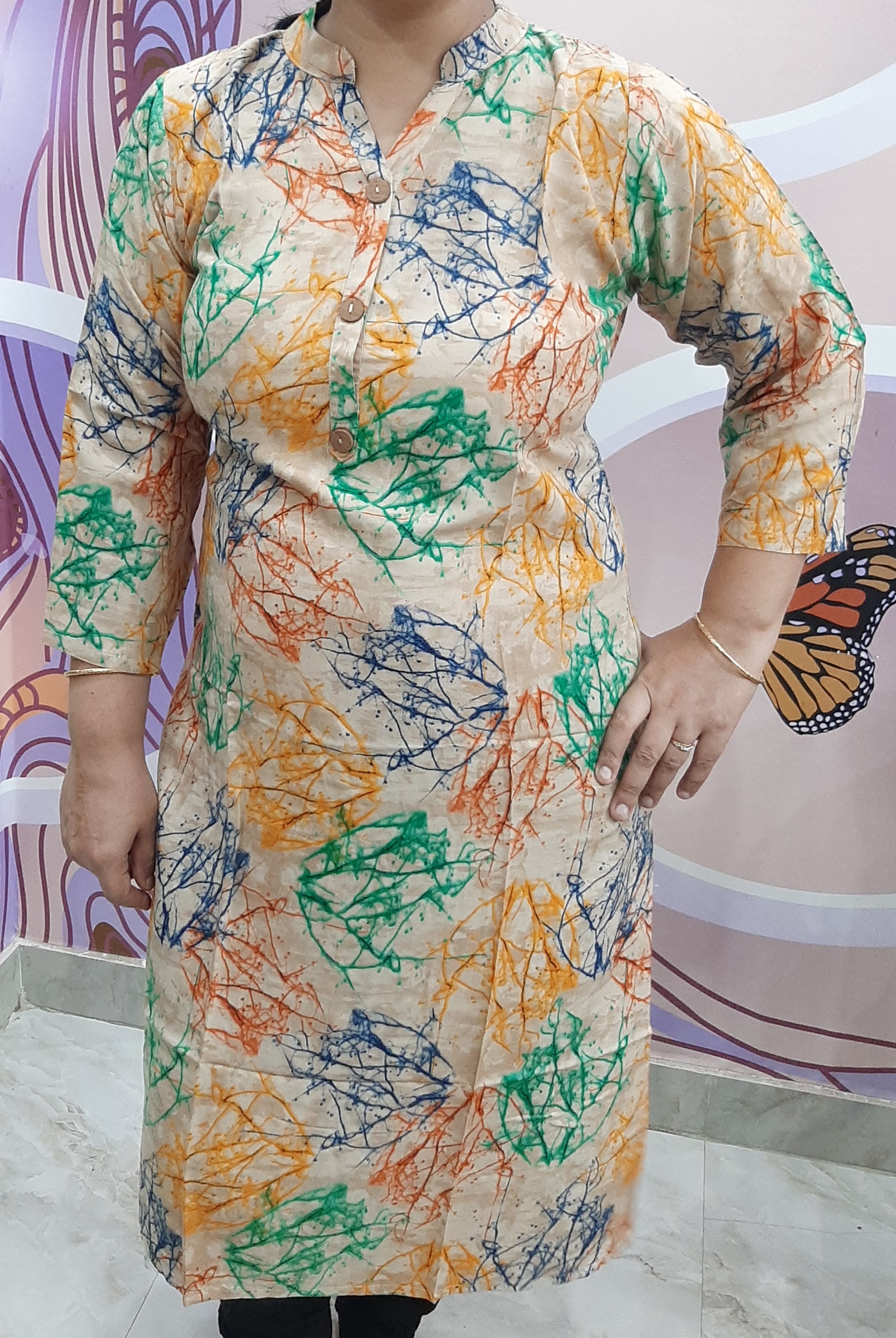 Rayon printed kurta