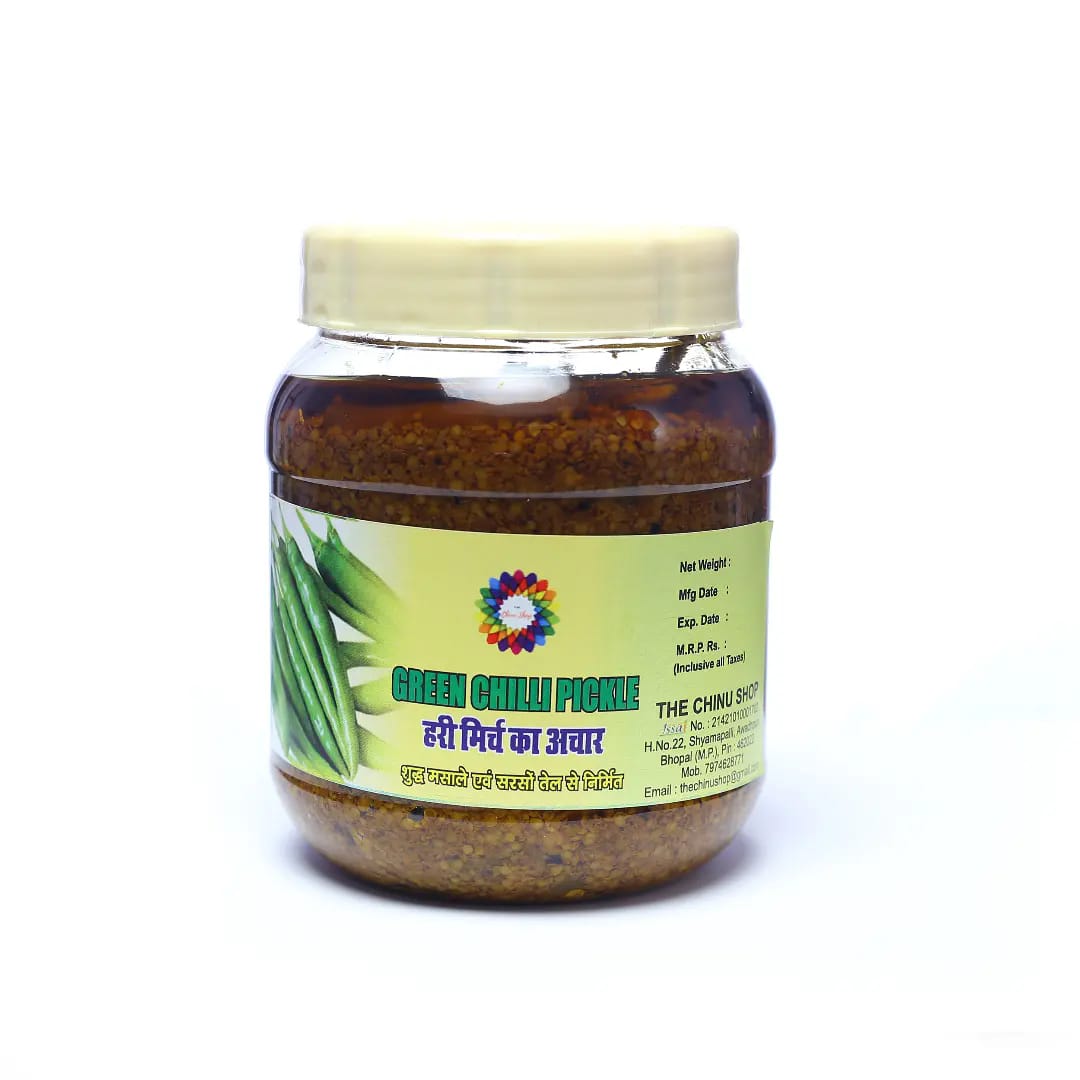 Homemade Green Chilli Pickle