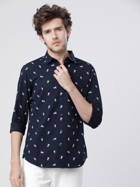 HIGHLANDER Men Printed Casual Multicolor Shirt