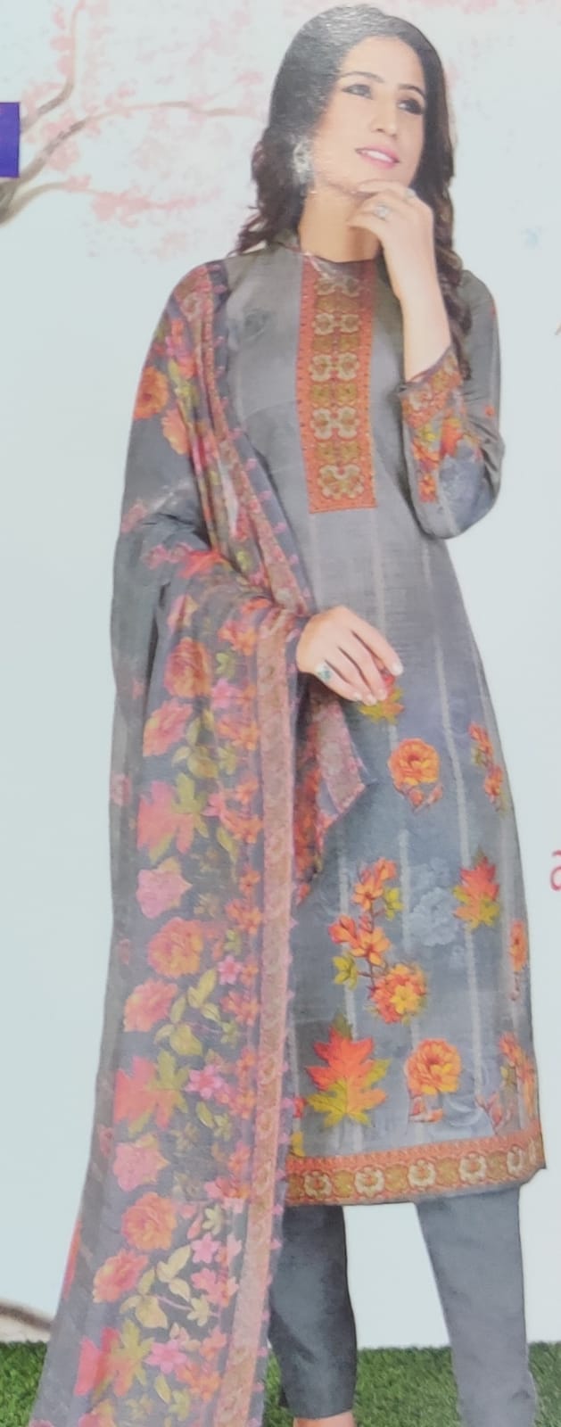 Swiss cotton dress material