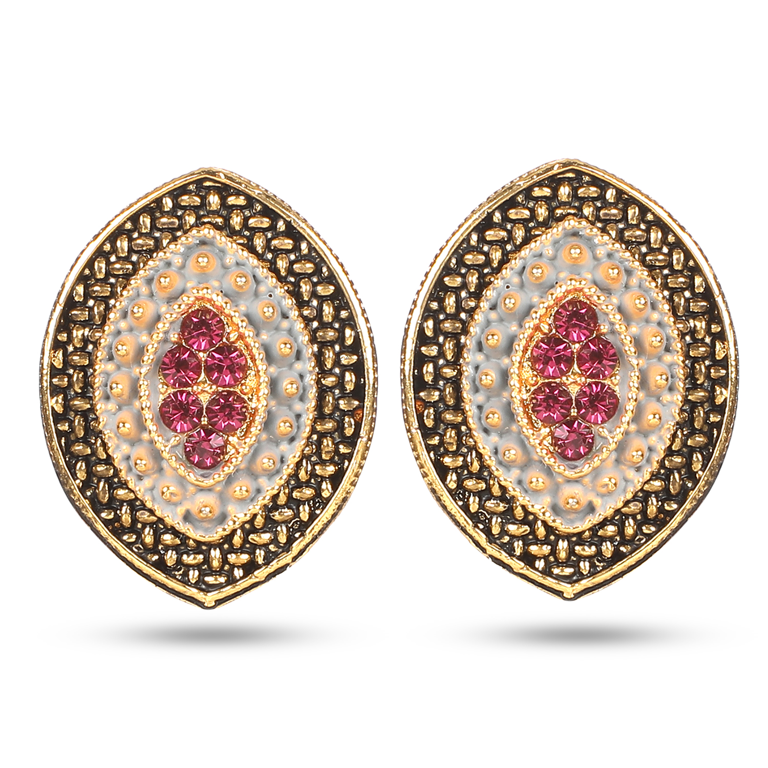 Traditional Indian Design Tops Beautiful Stud Zircon Zinc Stud Earring Alloy Drops & Danglers