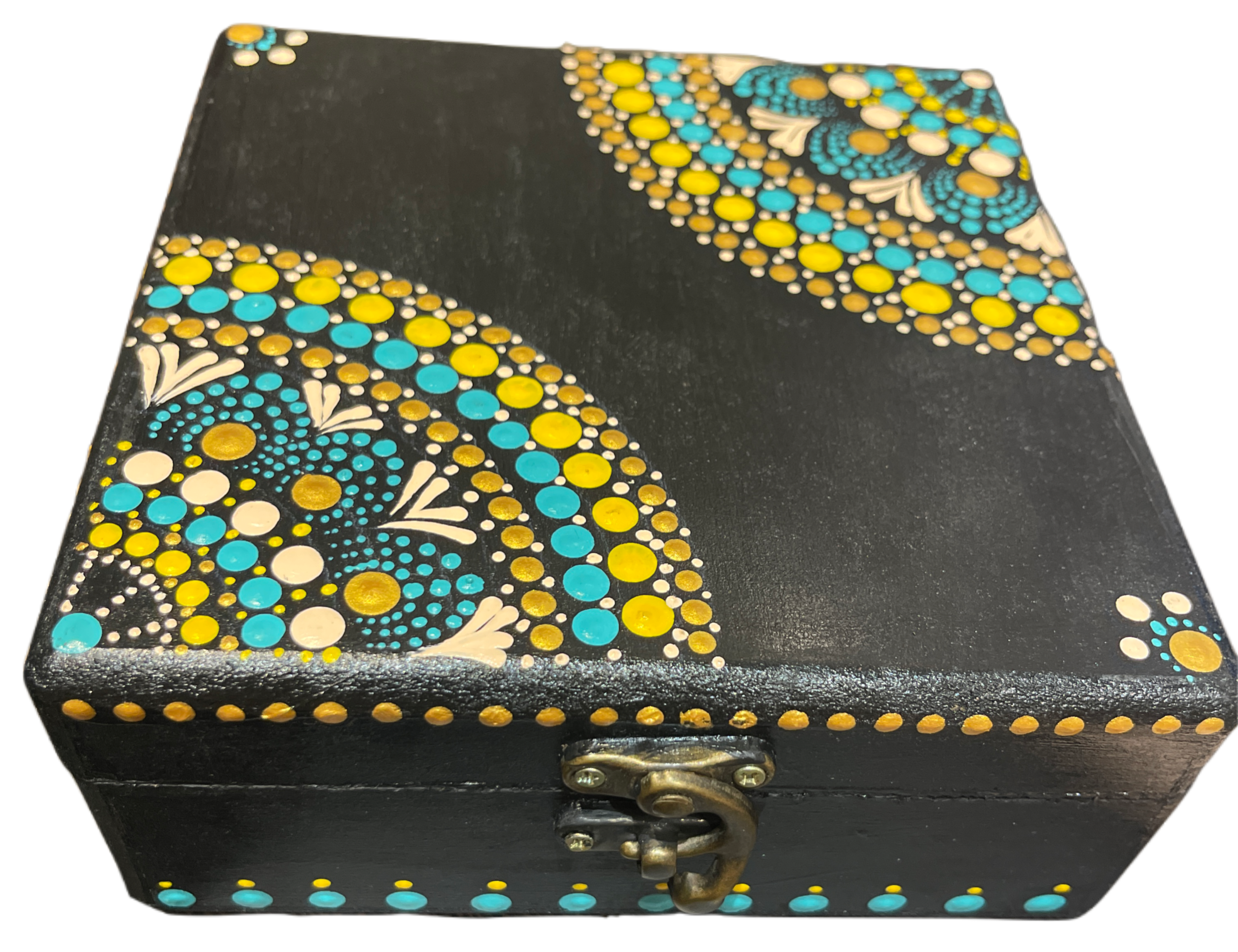 jewellery box storage mandala art decor 6''by 6''inch