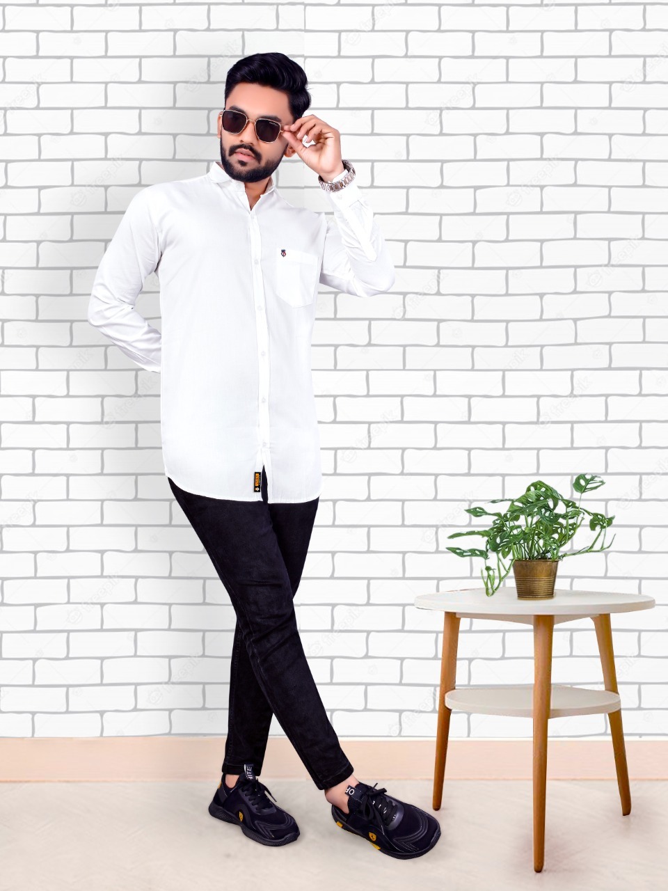 white shirt
