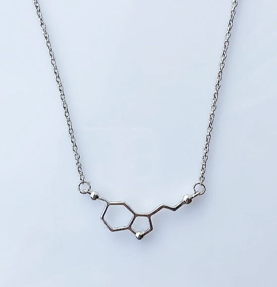 Silver serotonin necklace 