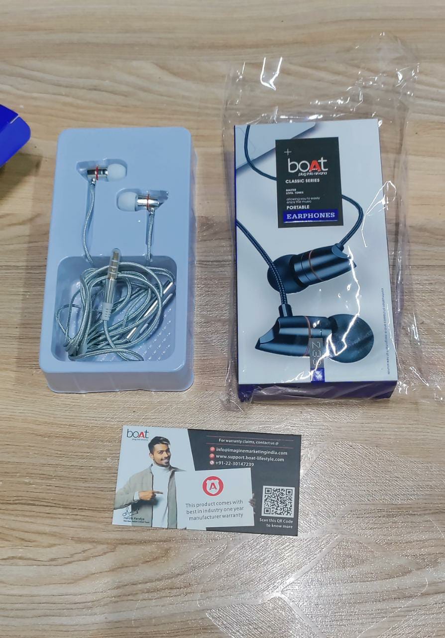 Boat earphone box pack