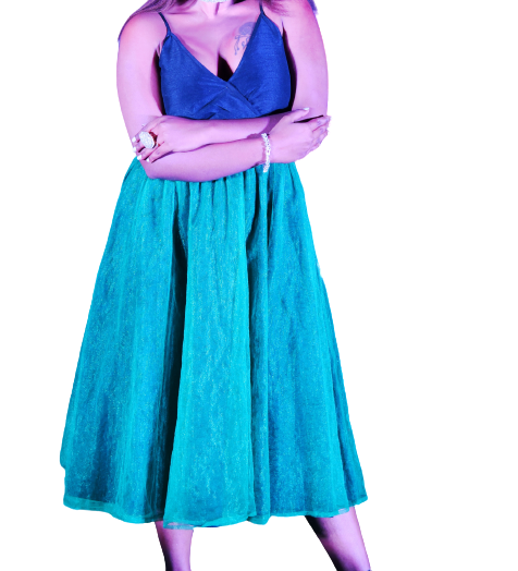 Sleeveless Fancy Gown for Party