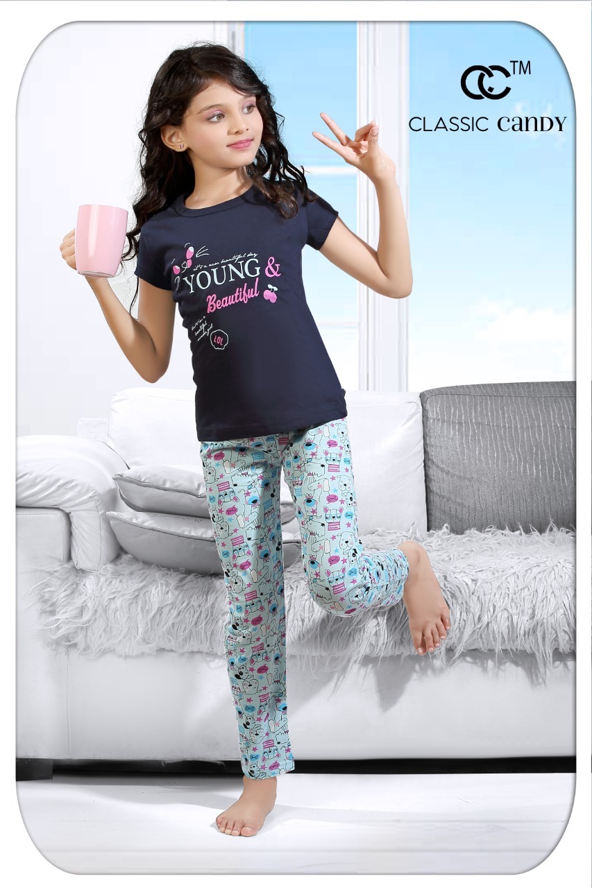 Vol 120722 Classic Candy Girls Night Suits  