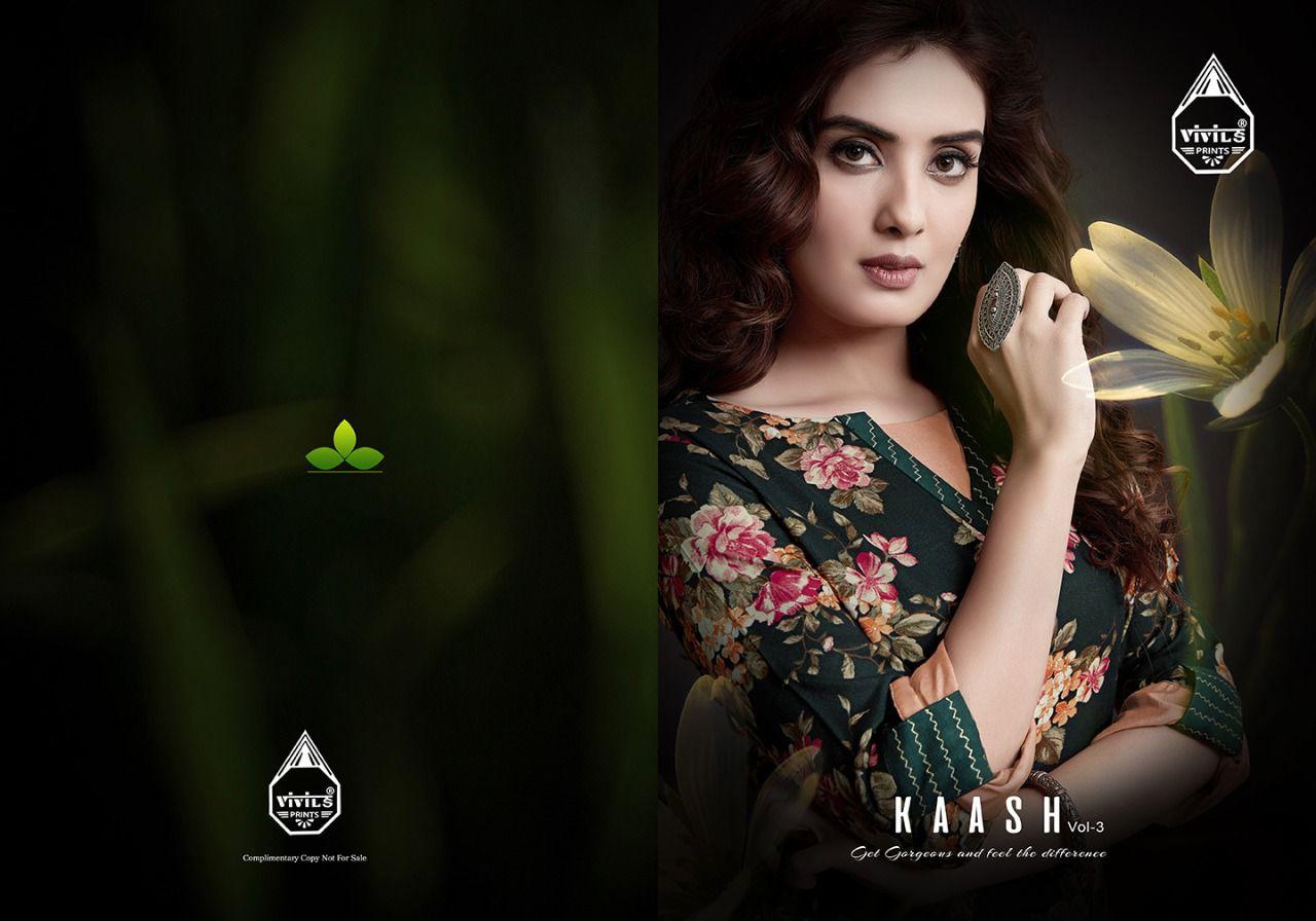 Kaash Vol 3 Vivils Prints Straight Cut Kurtis