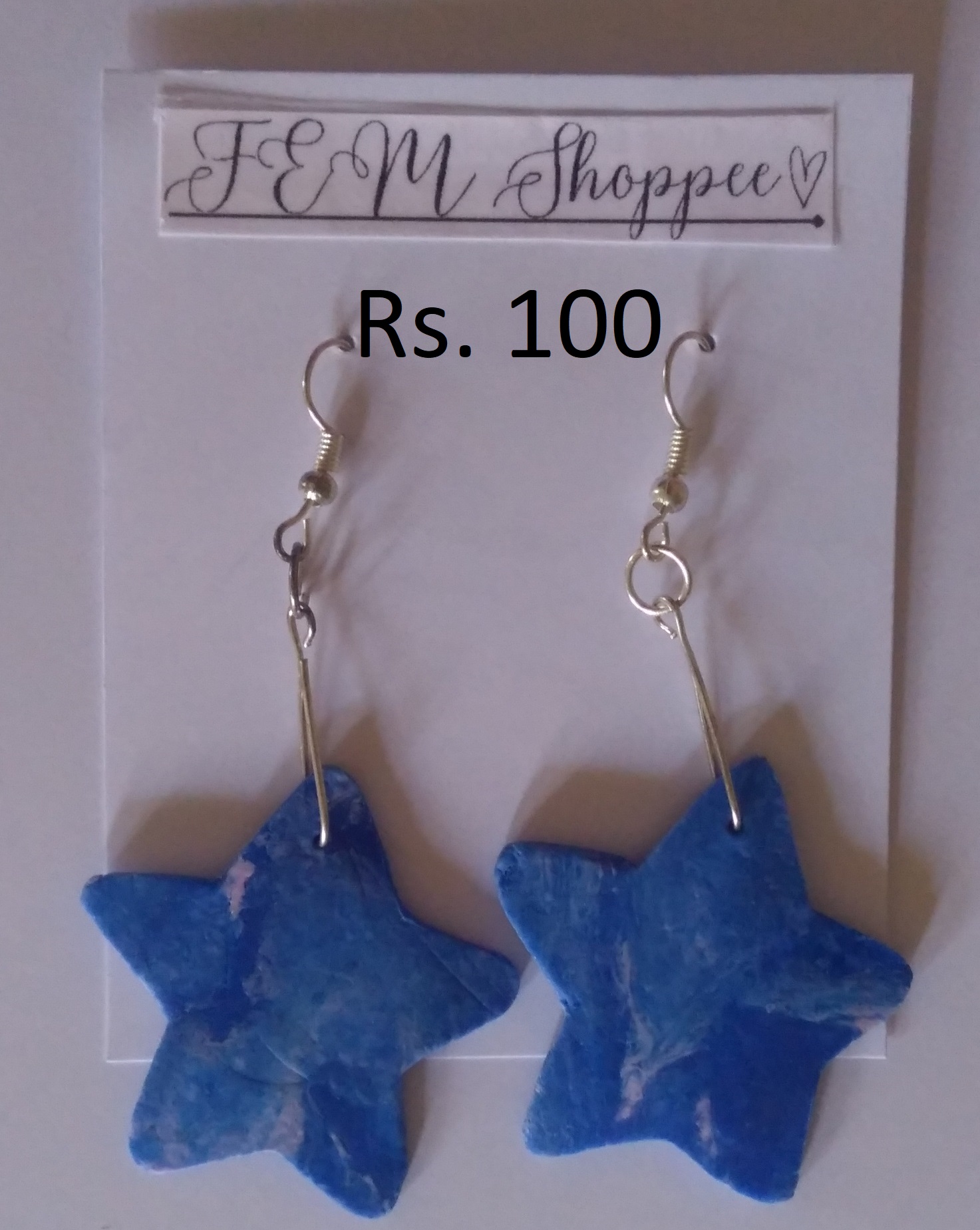 Blue Dangling Earrings