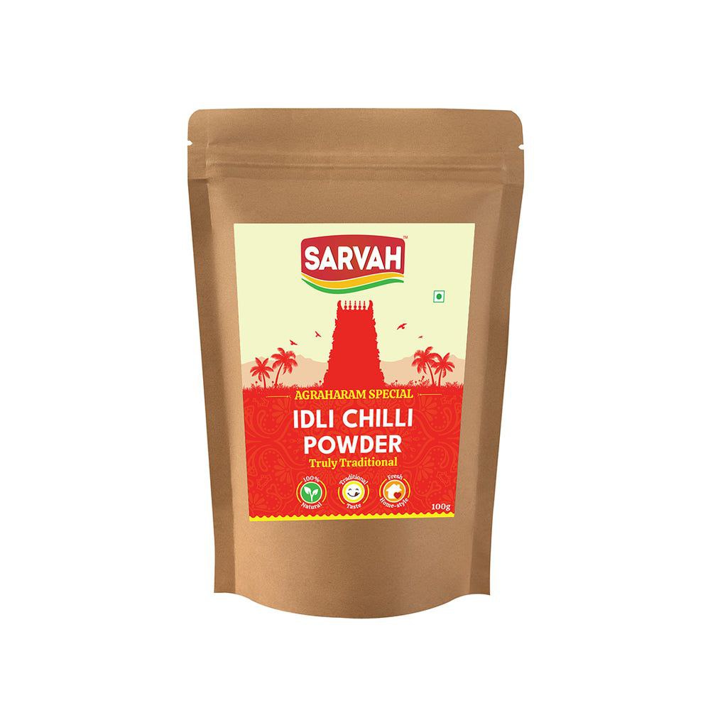 Agraharam Special Idli Chilli Powder | Idly Podi | No Garlic | All Natural | 100gms 