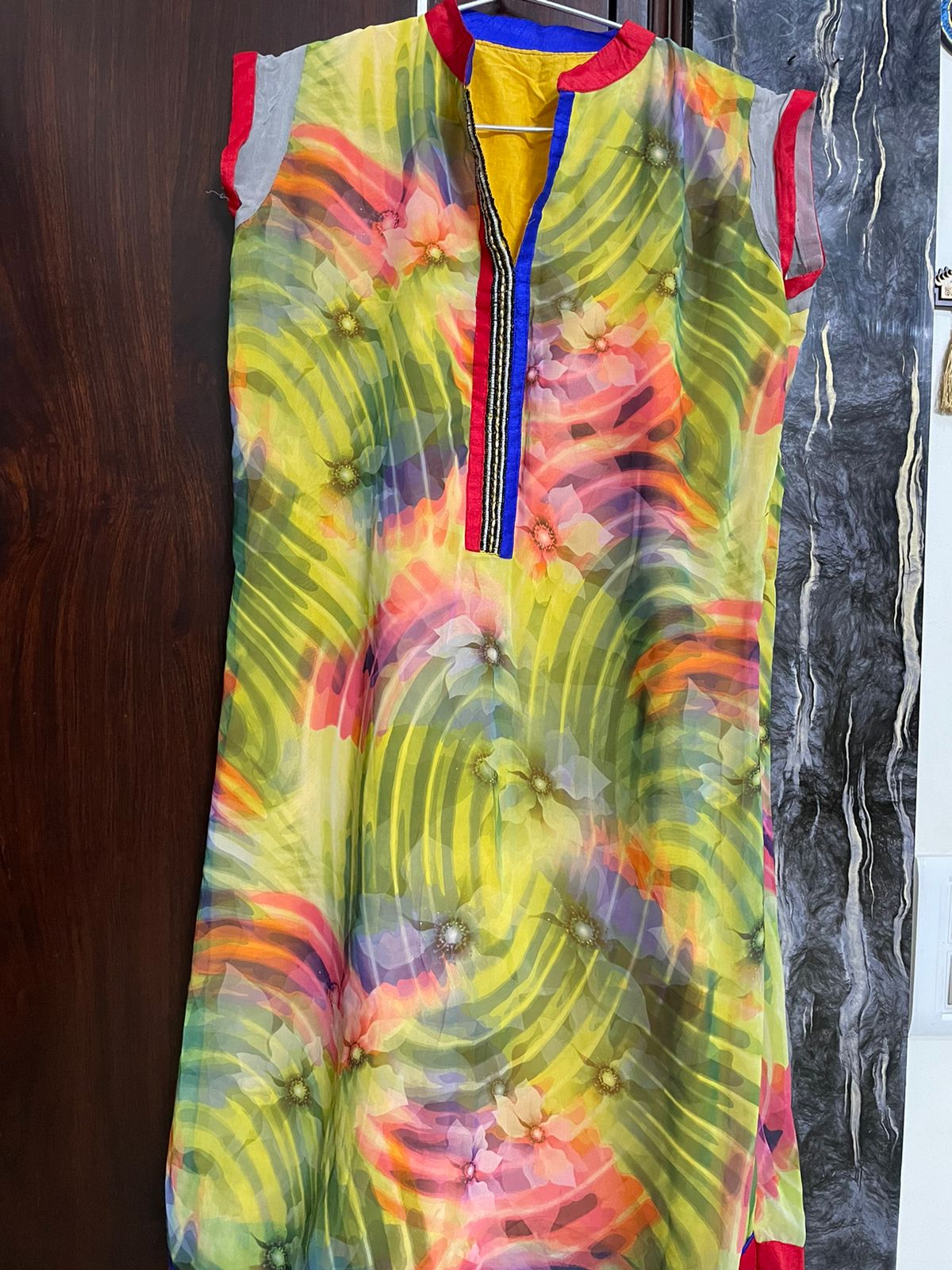 designer georgette kurti xl