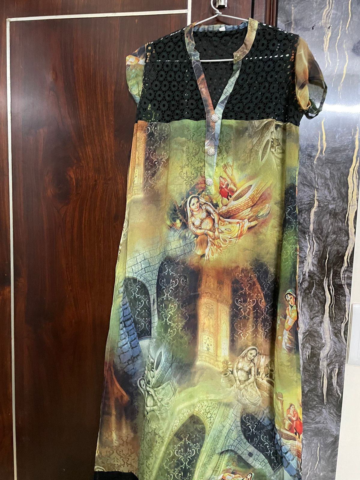 printed georgette kurti xxl 