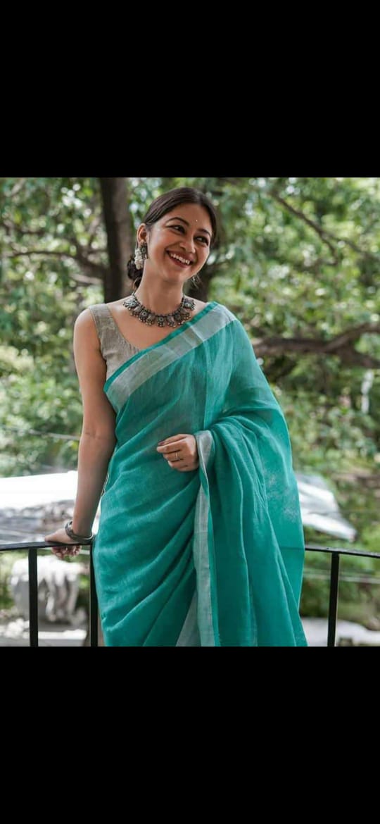 PURE LINEN SAREE