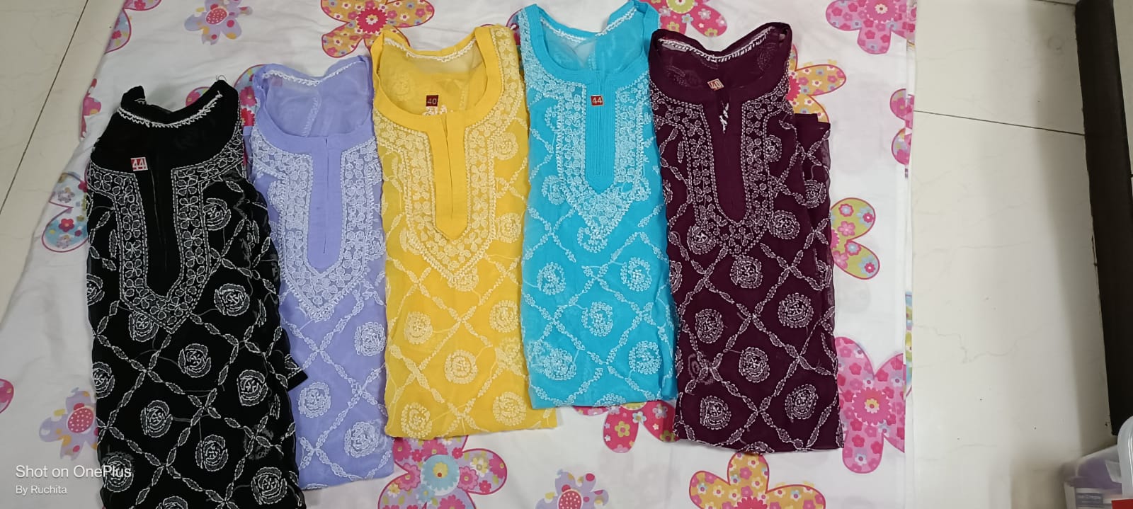 Georgette gulab chadi with inner 