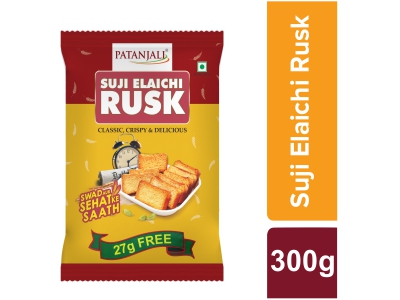 PATANJALI SUJI ELAICHI RUSK 300 GM