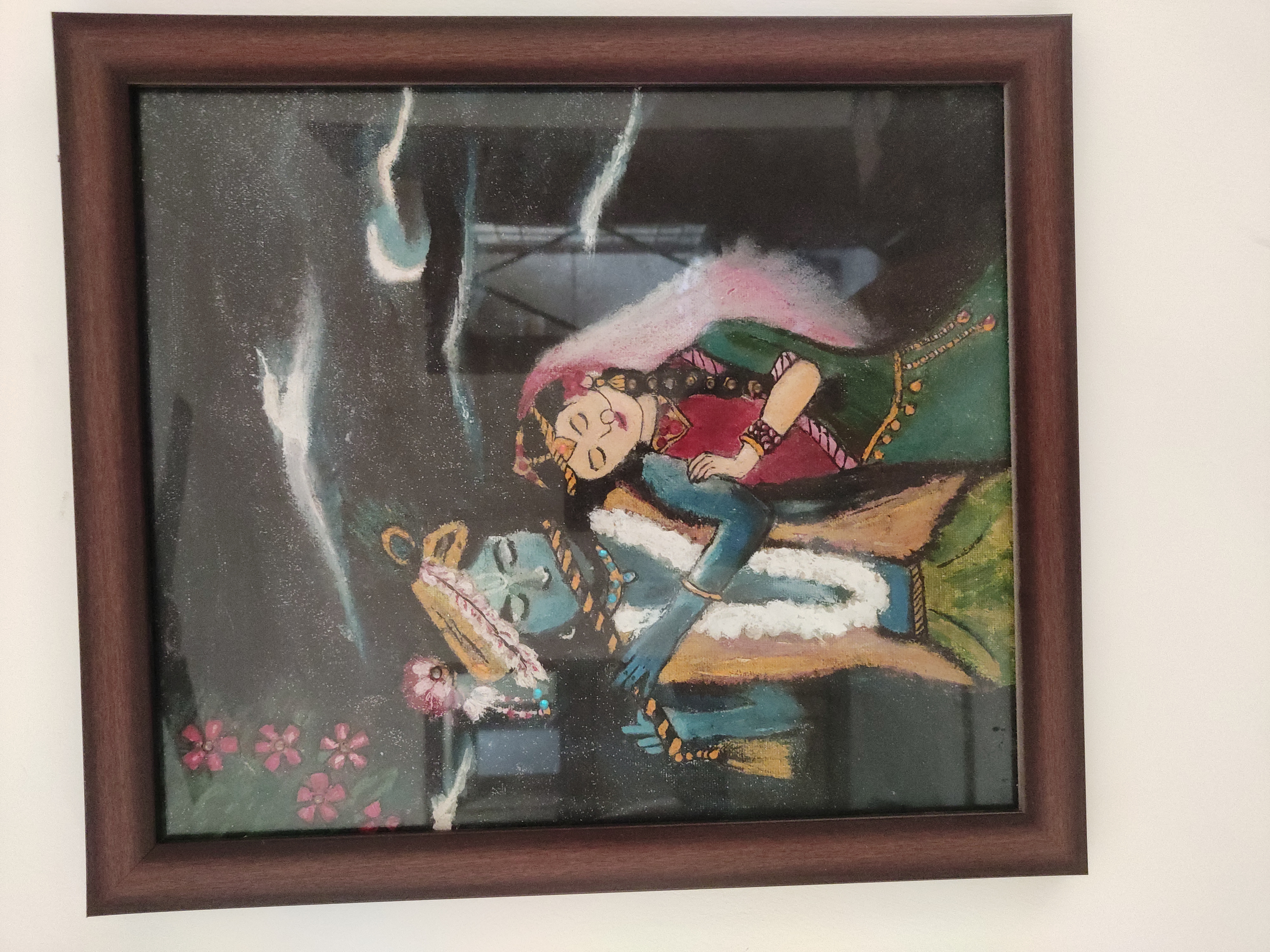 Radha Krishna oil painting 