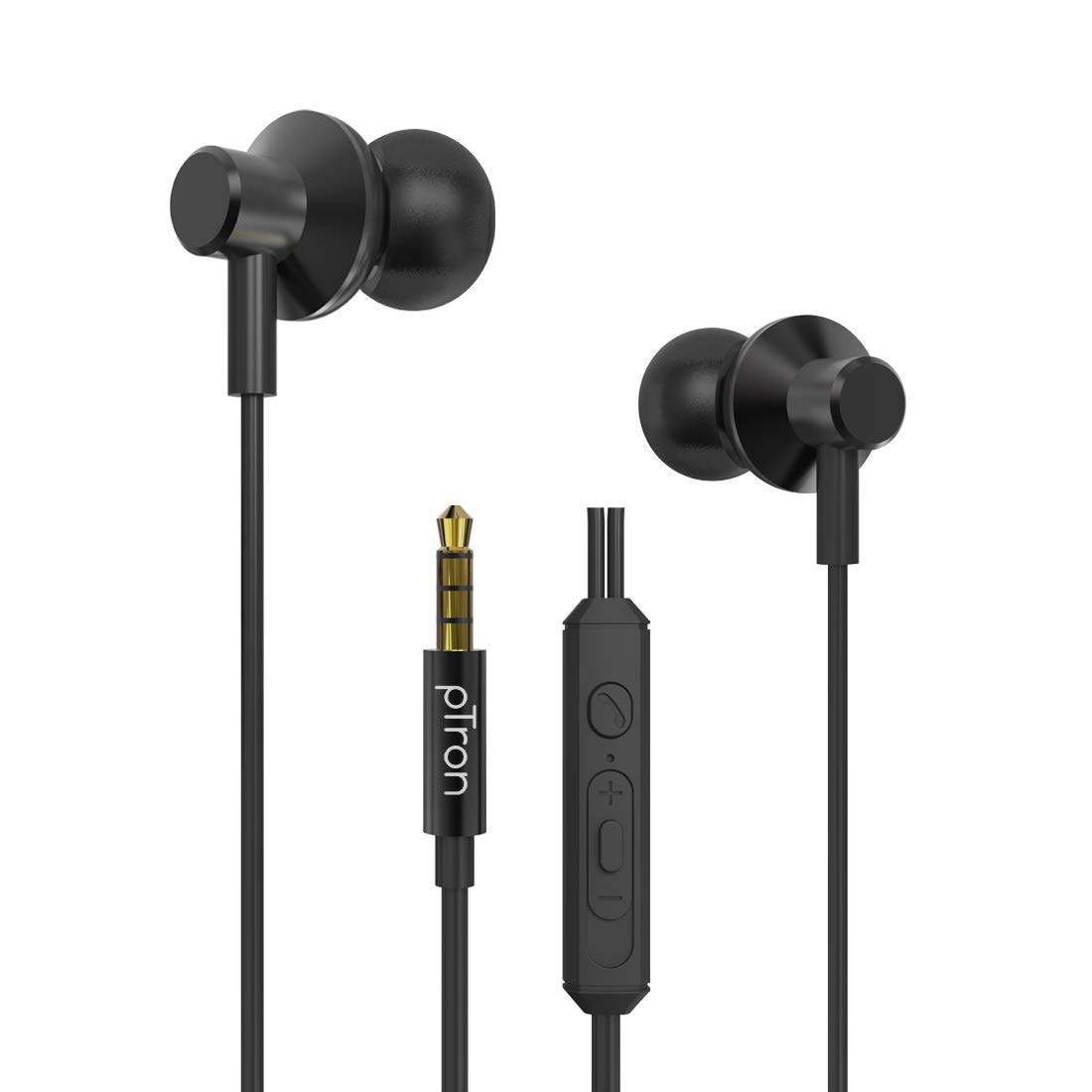 Ptron Pride Lite in-Ear Wired Headphones(Black)