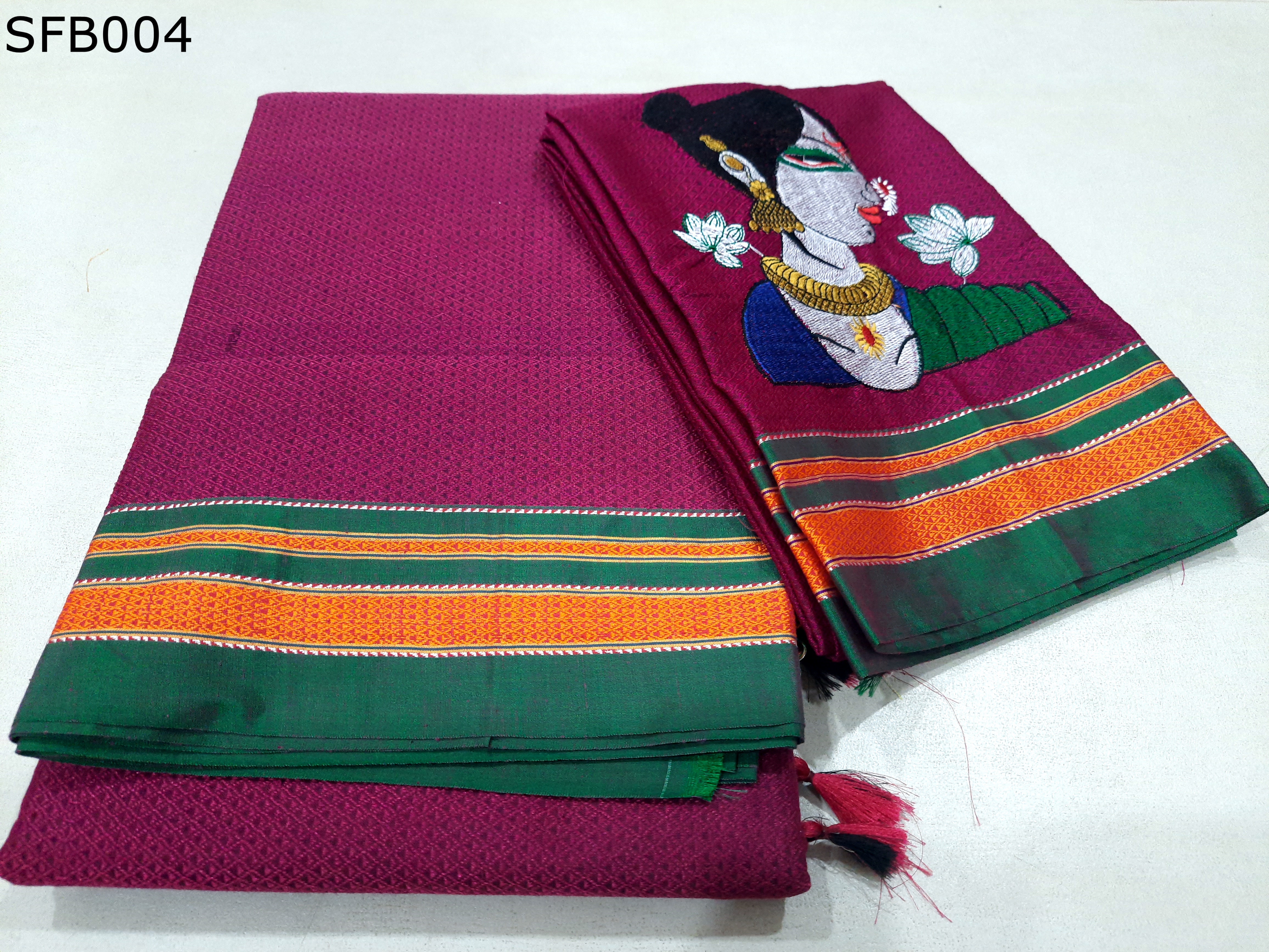 Khun Lining Pallu With Womania Blouse