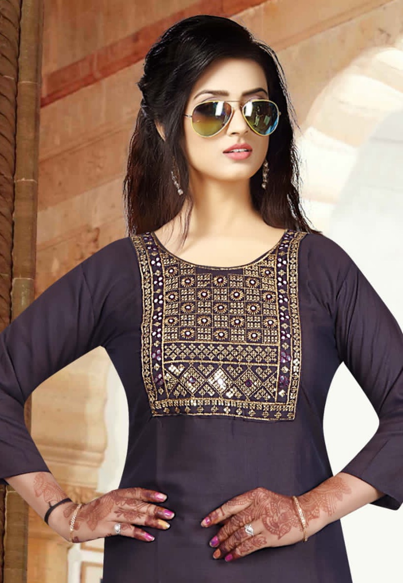 Nevy bule colour kurti