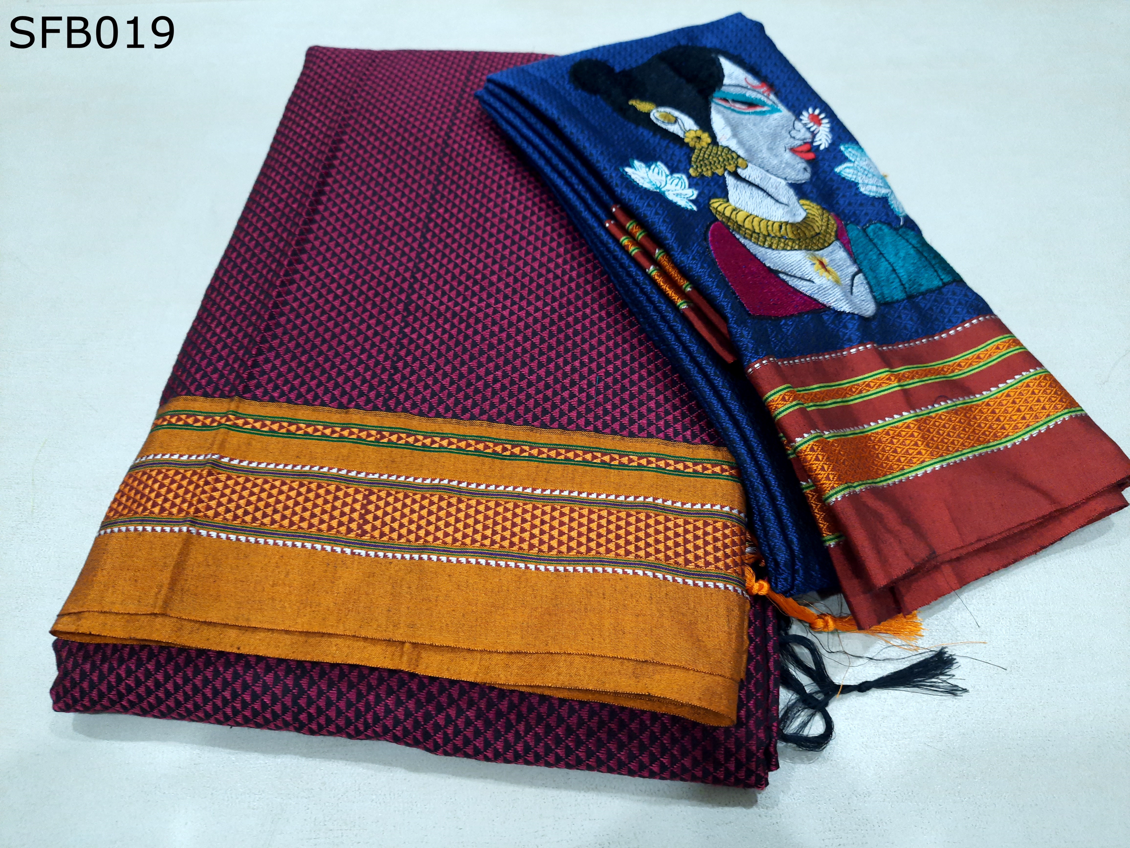Khun Lining Pallu With Womania Blouse