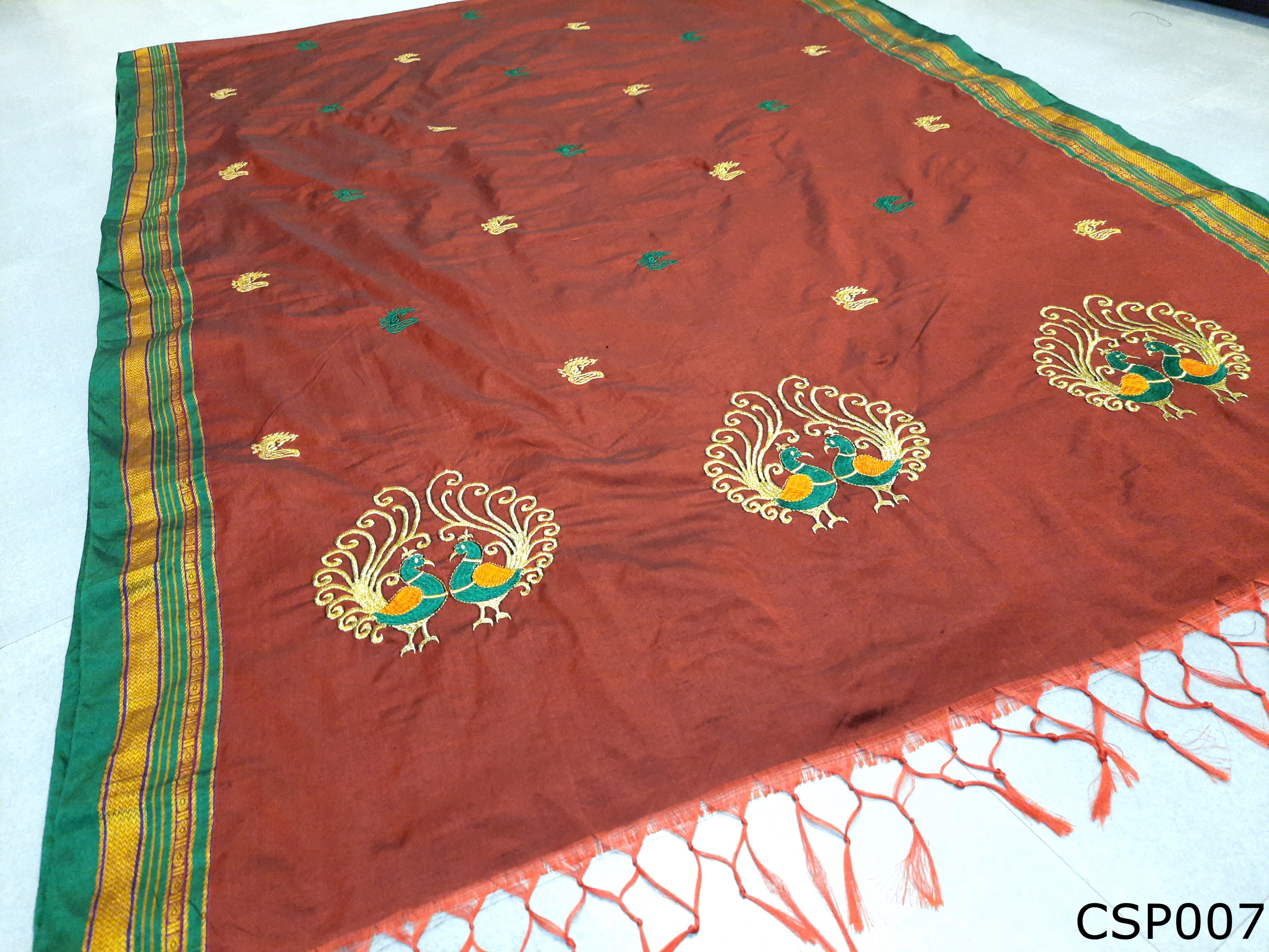 Beautifull More Embroidery On Pallu