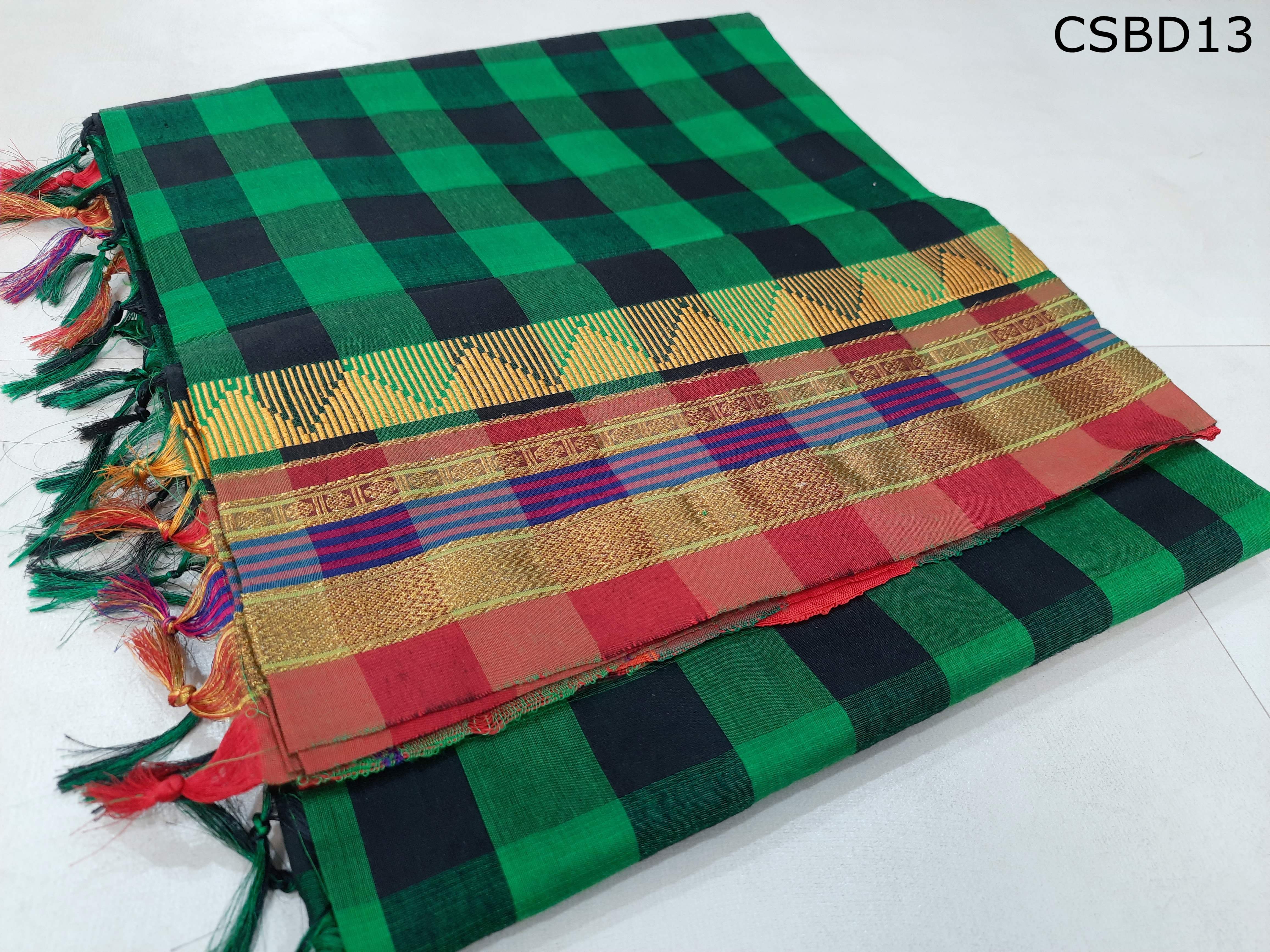 Cotton Silk Big Diamond Checks