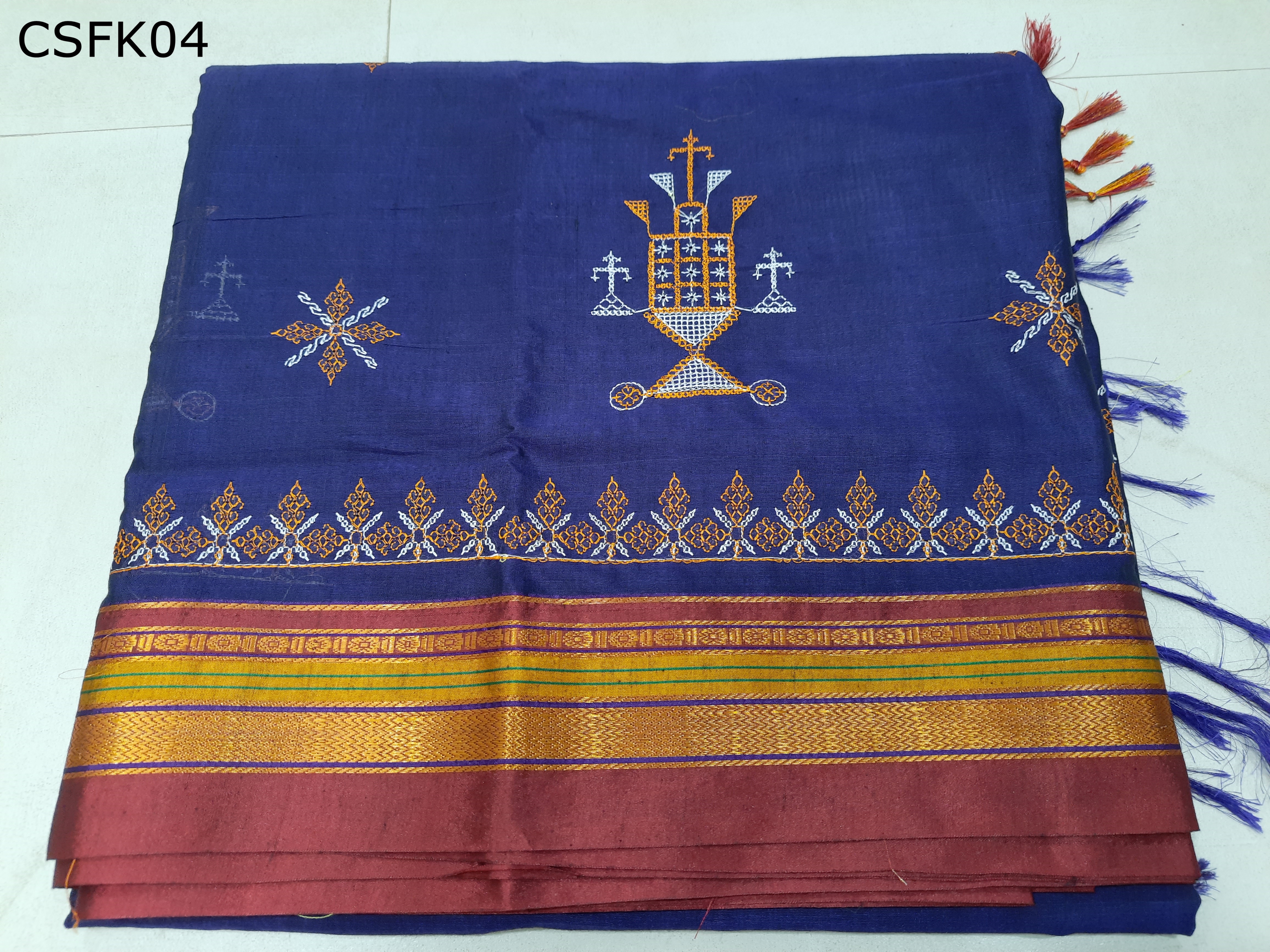 Cotton Silk Kashida Embroidery