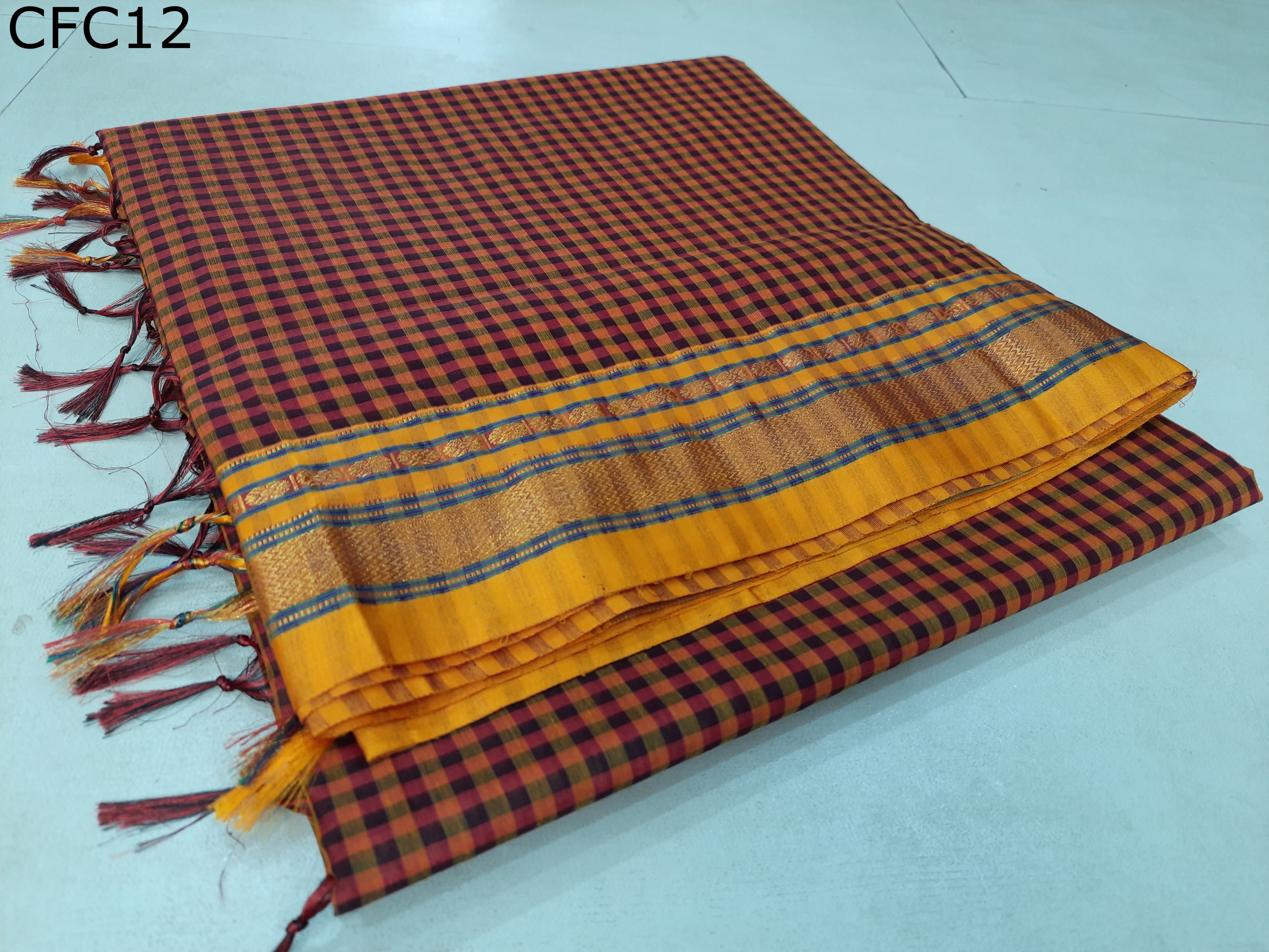 Cotton Silk Fras Checks 